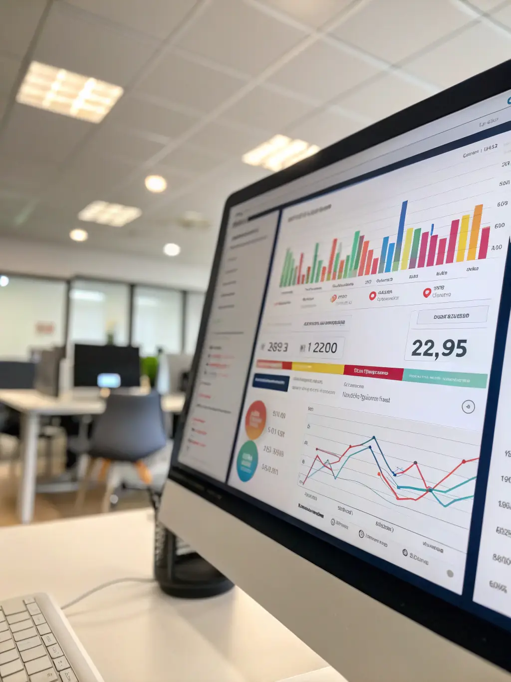 A dashboard displaying key performance indicators (KPIs) such as conversion rates, click-through rates, and cost per acquisition, reflecting Ads Ankara's data-driven approach.